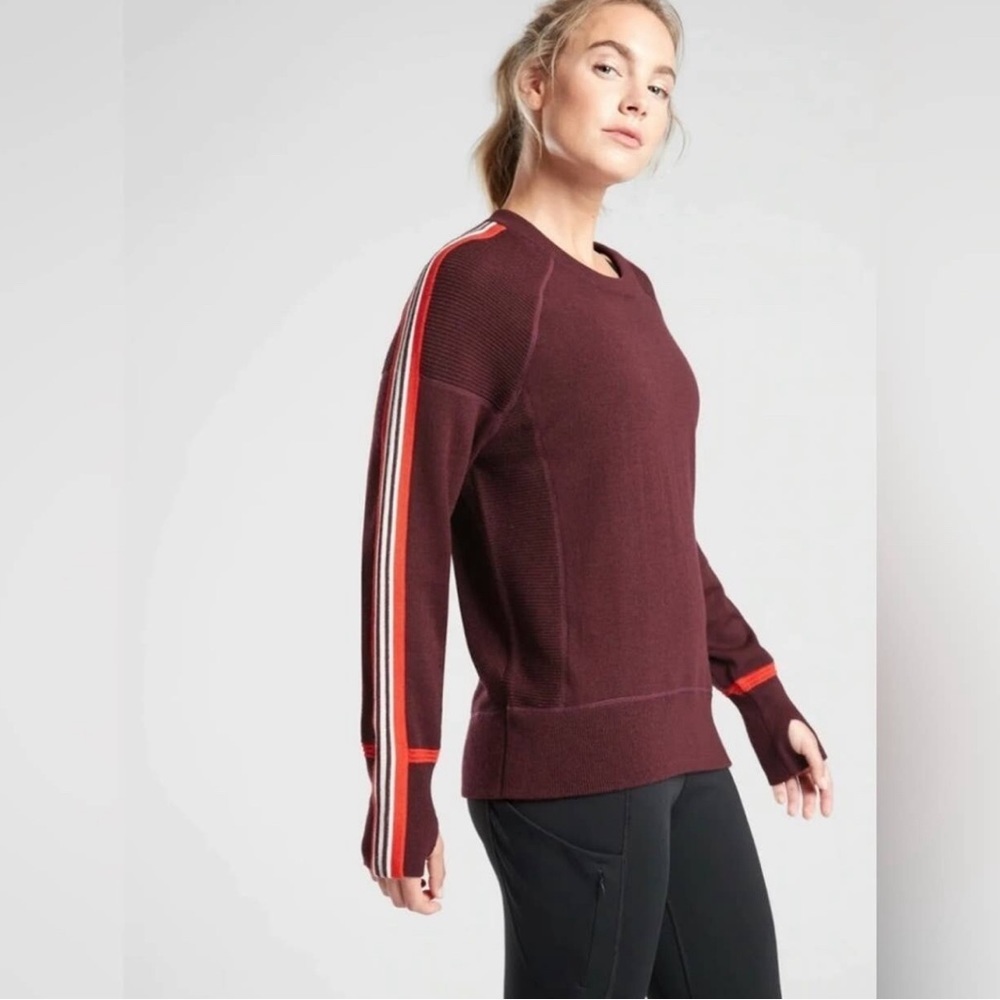 Athleta Women's Wool blend sweater Maroon Size XS‎